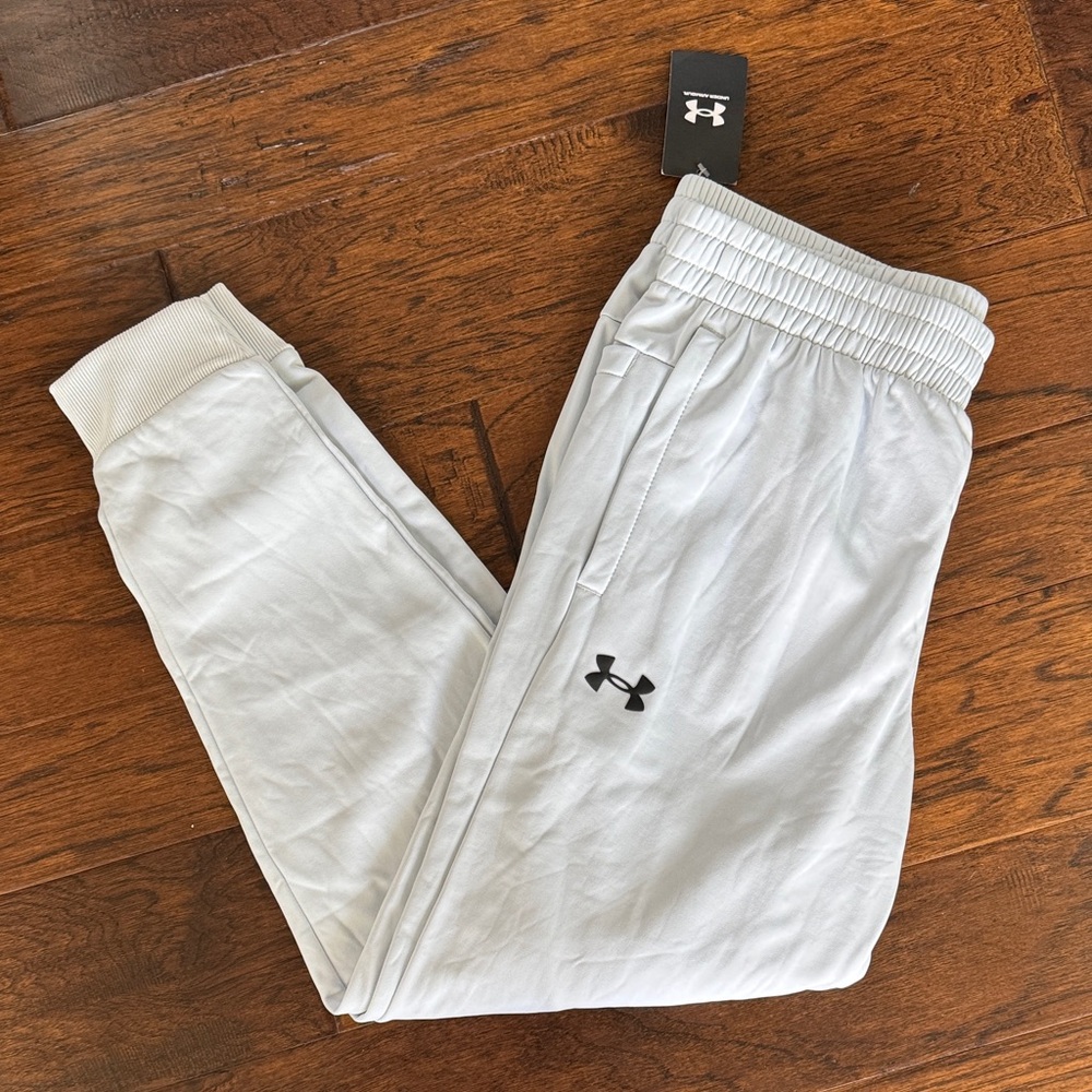 Under Armour Light Gray Fleece Joggers sz XL NWT